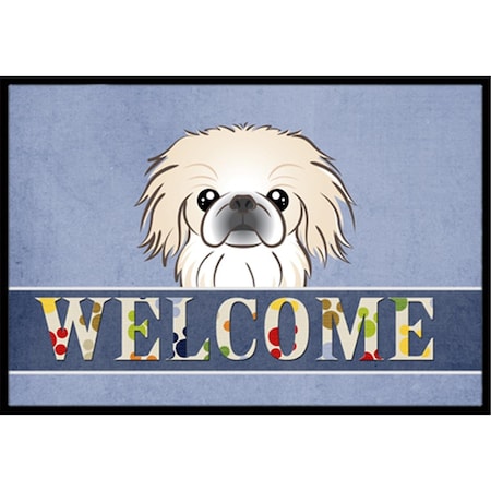 Carolines Treasures Pekingese Welcome Indoor & Outdoor Mat, 18 x 27 in. CA77358